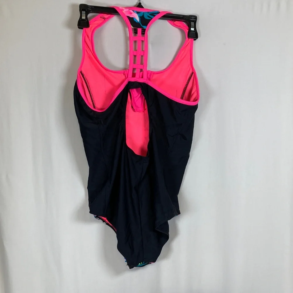 ZeroXposur Tropical Bloom Kids One Piece Swimsuit Sz L (14.5/16.5)